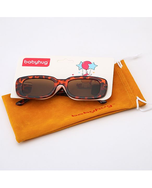 Babyhug Leopard Print Sunglasses - Orange