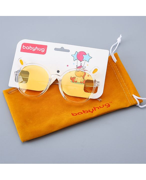 Babyhug Round Shaped Sunglasses Free Size - Yellow
