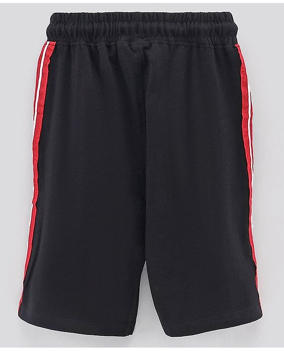 Pine Kids Biowash Shorts With Drawstring Champion Print - Black