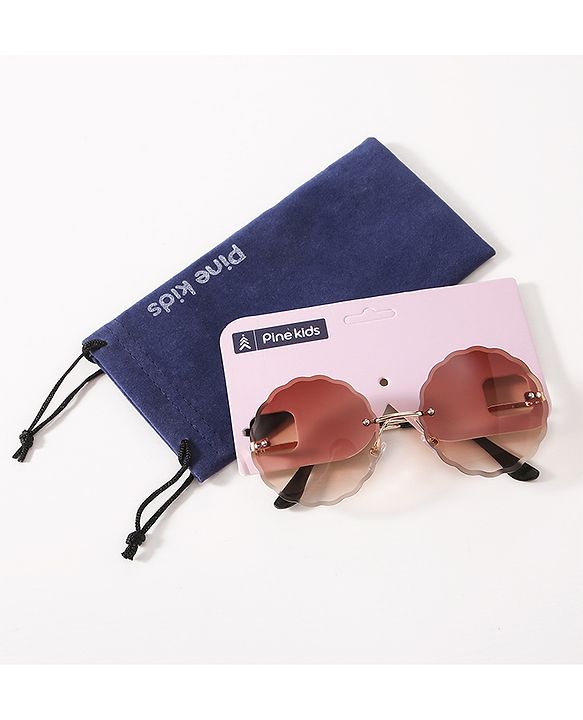Pine Kids Round Sunglasses - Brown