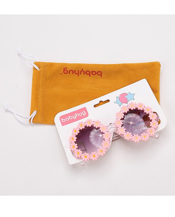 Babyhug Floral Design Sunglass Free Size - Pink