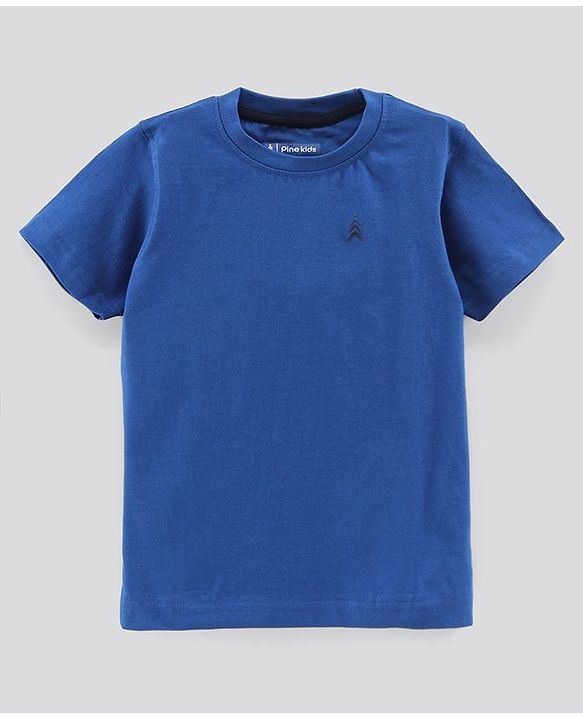 Pine Kids Biowash Half Sleeves Tees Pack of 3 - Red Royal Blue Light Grey