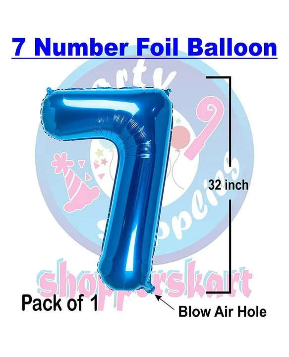 32 Inch Blue Number 5 Balloons Foil Ballon Digital Birthday Party  Decoration Supplies (Blue Number 5 Balloon)