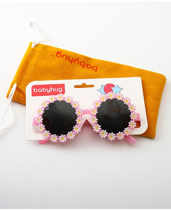 Babyhug Sunglasses Floral Frame - Pink