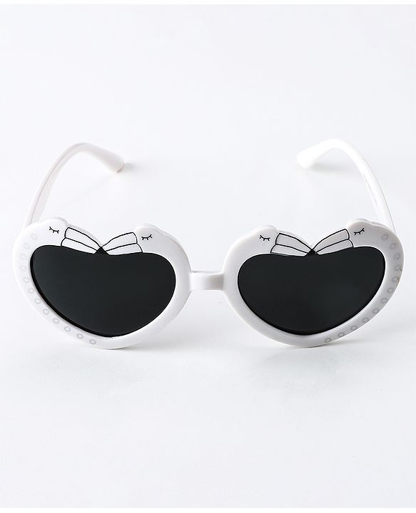 Babyhug Kids Sunglasses Heart Shaped Free Size - White