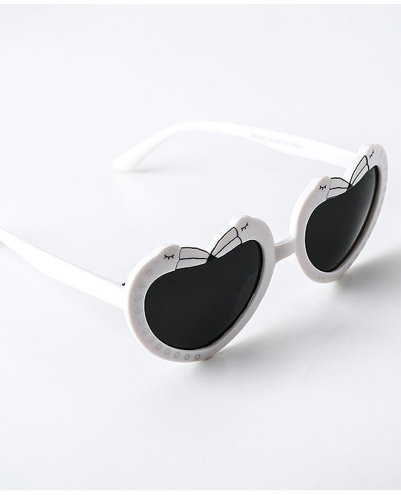 Babyhug Kids Sunglasses Heart Shaped Free Size - White