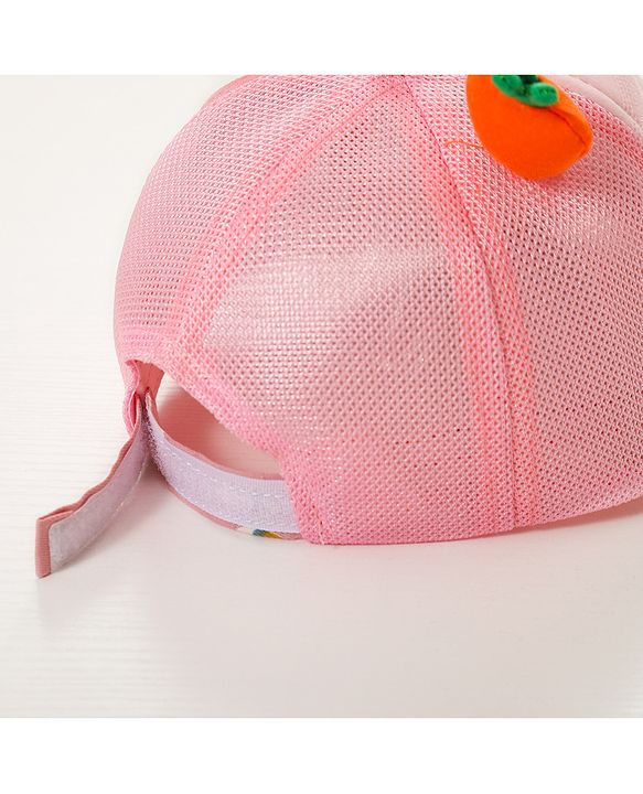 Babyhug Rabbit Embroidered Baseball Cap - Pink