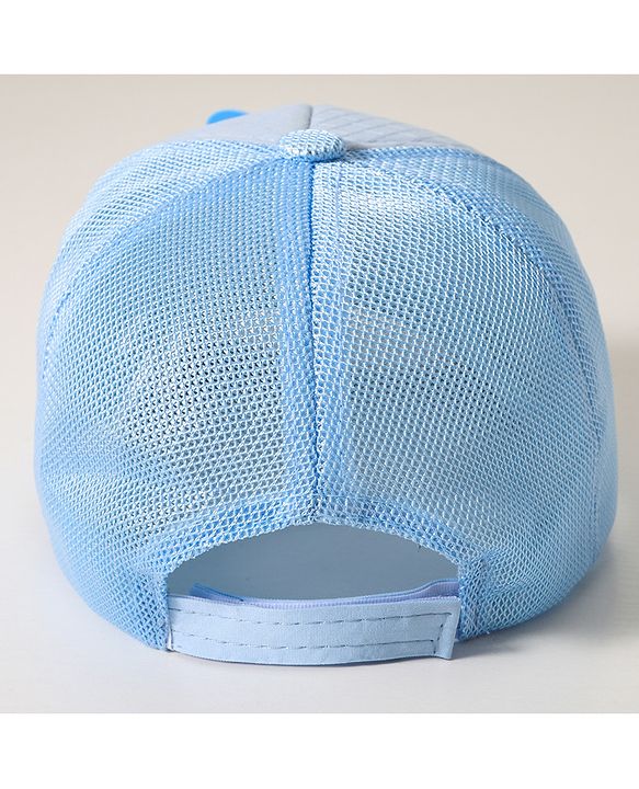 Babyhug Baseball Cap With Bear Applique - Blue