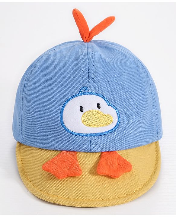 Babyhug Duck Embroidered Baseball Cap - Blue