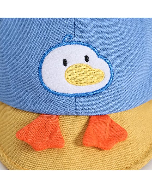Babyhug Duck Embroidered Baseball Cap - Blue