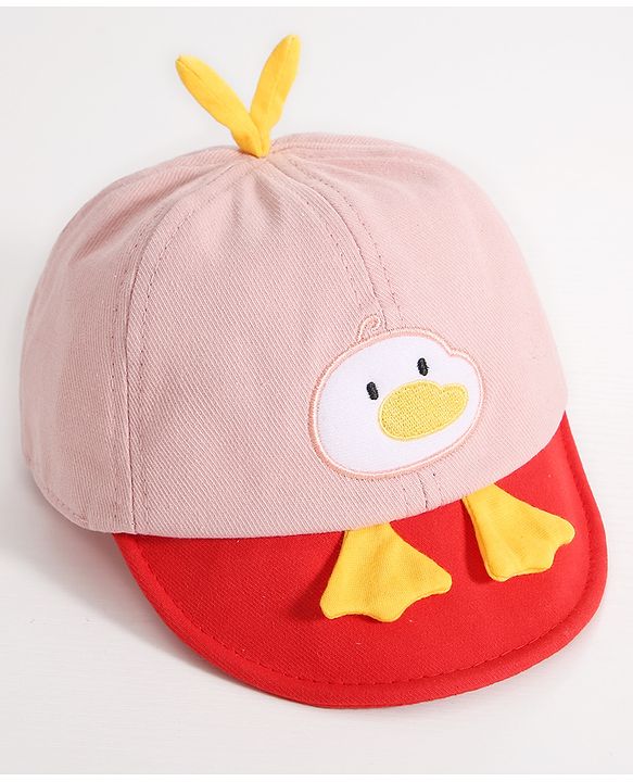 Babyhug Duck Embroidered Baseball Cap - Pink