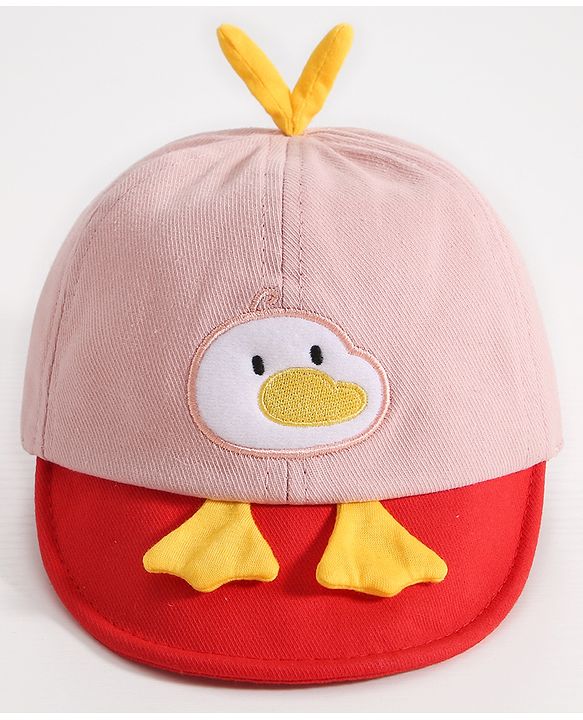 Babyhug Duck Embroidered Baseball Cap - Pink