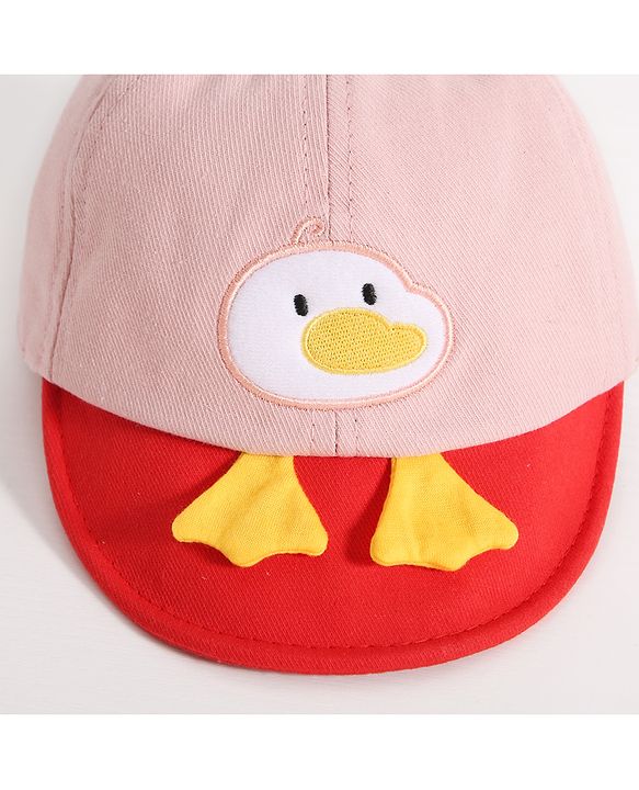 Babyhug Duck Embroidered Baseball Cap - Pink