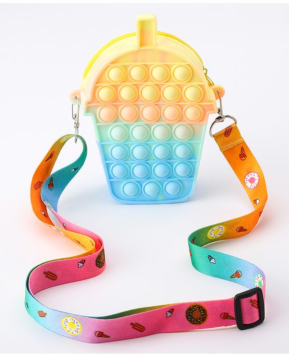 Pine Kids Free Size Ice Cream Shape Sling Bag - Multicolour