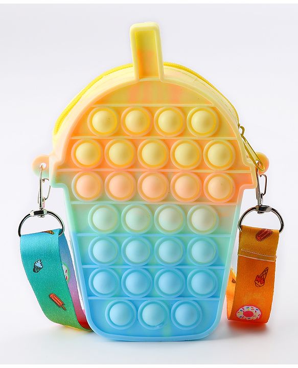 Pine Kids Free Size Ice Cream Shape Sling Bag - Multicolour