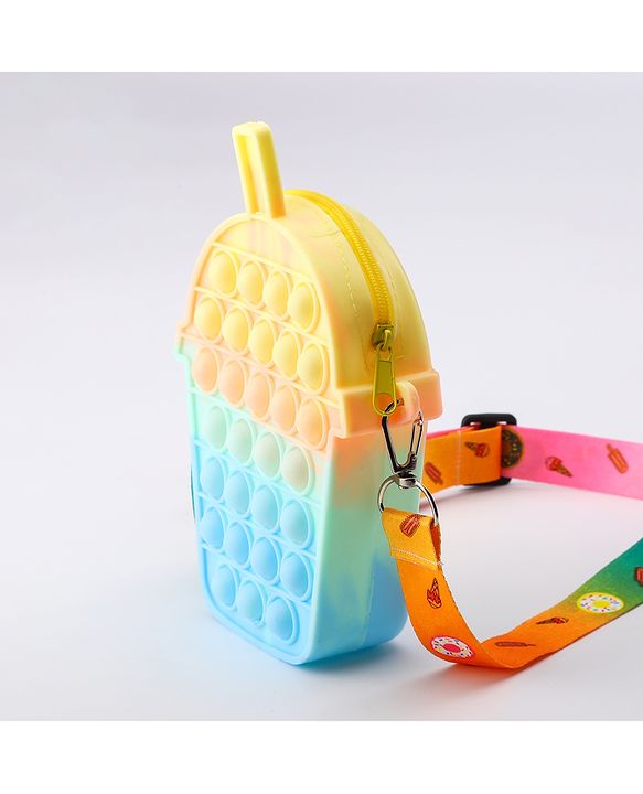 Pine Kids Free Size Ice Cream Shape Sling Bag - Multicolour