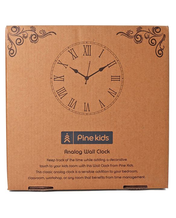 Pine Kids Solar Wall Clock - Blue & Black