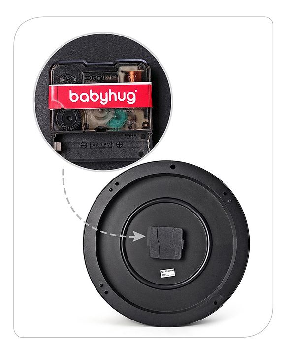 Babyhug Jungle Safari Wall Clock - White