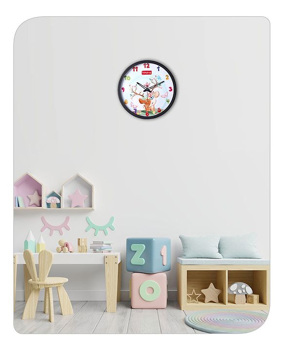 Babyhug Deer Wall Clock - White