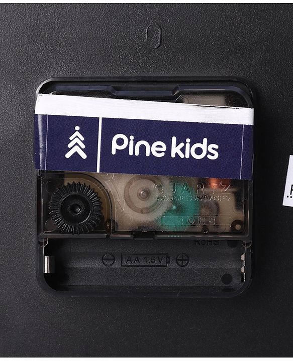 Pine Kids Transport Wall Clock - Light Blue & Black