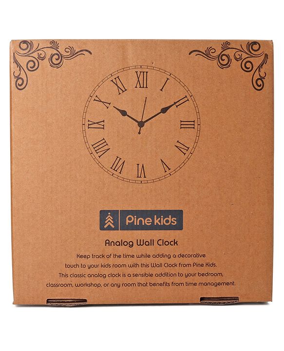 Pine Kids Transport Wall Clock - Light Blue & Black