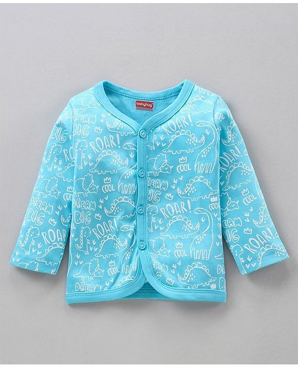 Babyhug Full Sleeves Vests Pack of 3 - Blue Peach White