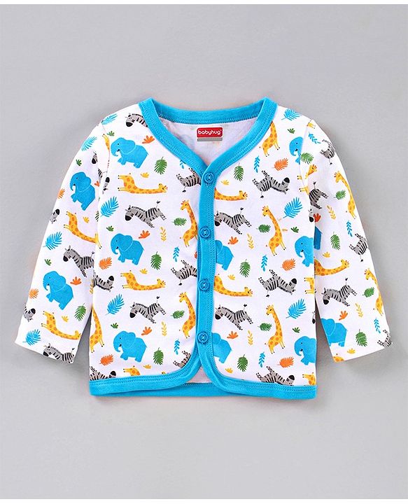 Babyhug Full Sleeves Vests Animal Print Pack of 3 - Multicolor