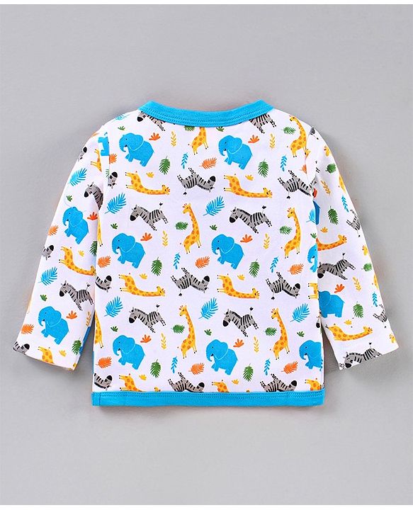 Babyhug Full Sleeves Vests Animal Print Pack of 3 - Multicolor