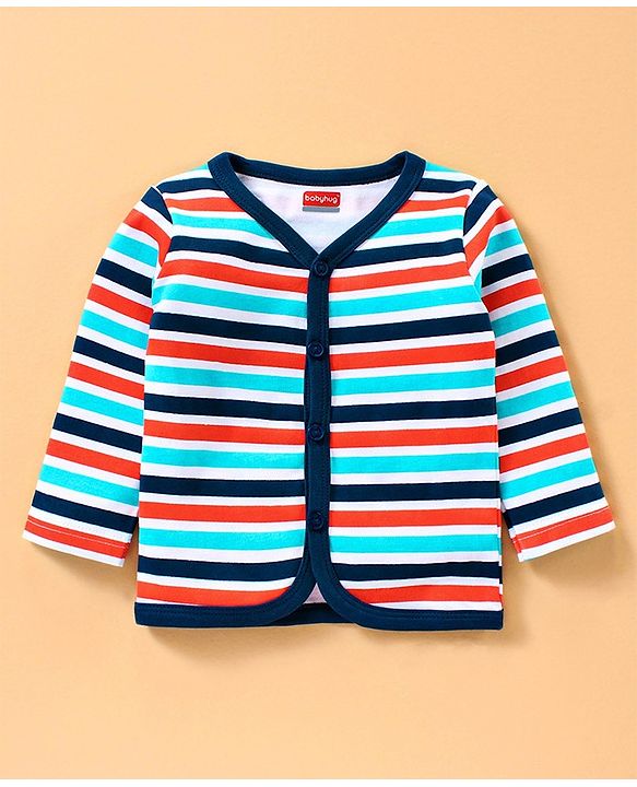 Babyhug Full Sleeves Vests Rocket Print Pack of 3 - Blue