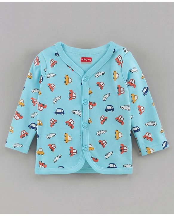 Babyhug Full Sleeves Vests Pack of 3 - Blue Peach White