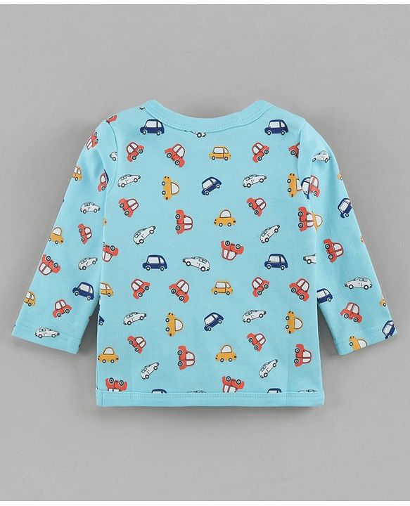 Babyhug Full Sleeves Vests Pack of 3 - Blue Peach White