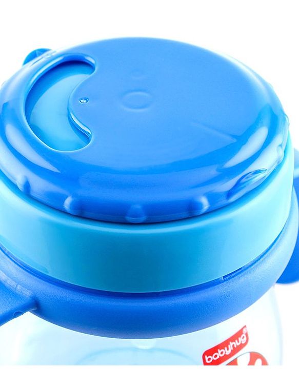 Babyhug Swipey Straw Sipper With Handle Pirate Print  Blue - 250 ml