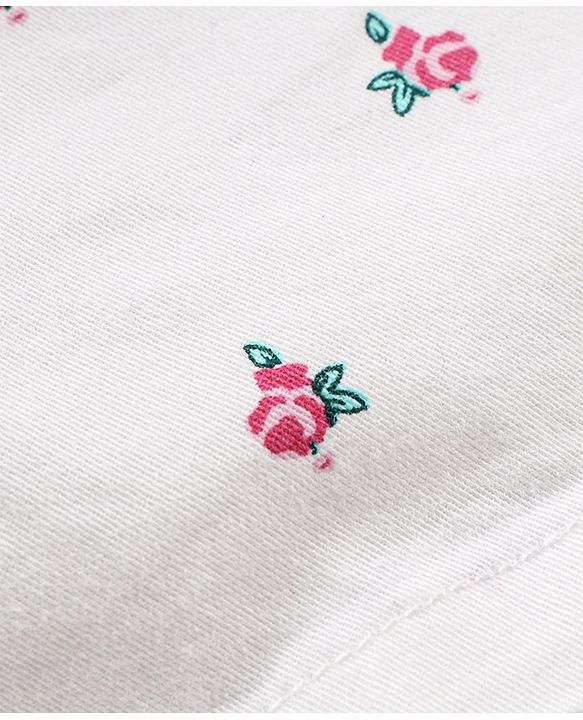 Babyhug Singlet Top & Shorts Floral Print - Pink White