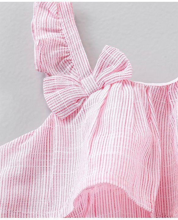 Babyhug Singlet Top & Shorts Floral Print - Pink White