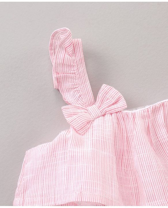 Babyhug Singlet Top & Shorts Floral Print - Pink White