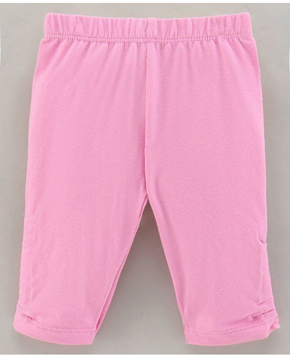 Babyhug Sleeveless Striped Top and Capris With Bow Applique - Pink