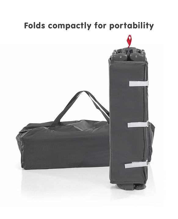 Babyhug Amaze Playpen cum Travel Cot with Mattress & Mosquito Net - Navy Blue| Easy Assembly| Compact Fold| Mesh Sides| Zipper Opening for Fun-play| Storage cum Carry Bag| Wheels with Lock