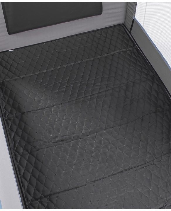 Babyhug Amaze Playpen cum Travel Cot with Mattress & Mosquito Net - Navy Blue| Easy Assembly| Compact Fold| Mesh Sides| Zipper Opening for Fun-play| Storage cum Carry Bag| Wheels with Lock