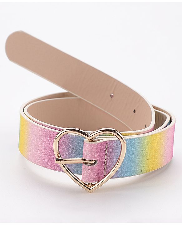 Pine Kids Belts Heart Shaped Buckle Closure Free Size - Multicolor