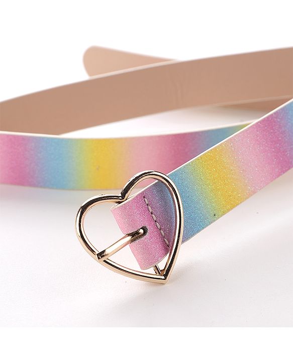 Pine Kids Belts Heart Shaped Buckle Closure Free Size - Multicolor