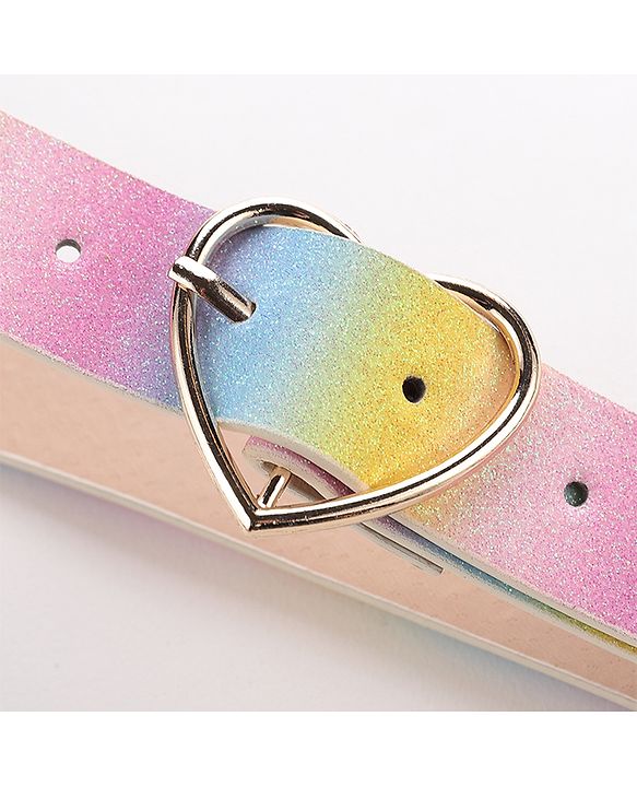 Pine Kids Belts Heart Shaped Buckle Closure Free Size - Multicolor