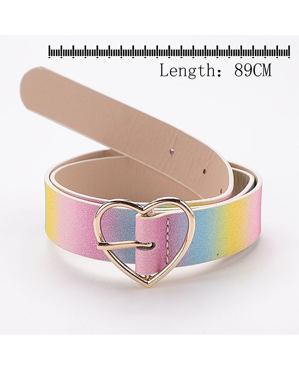 Pine Kids Belts Heart Shaped Buckle Closure Free Size - Multicolor