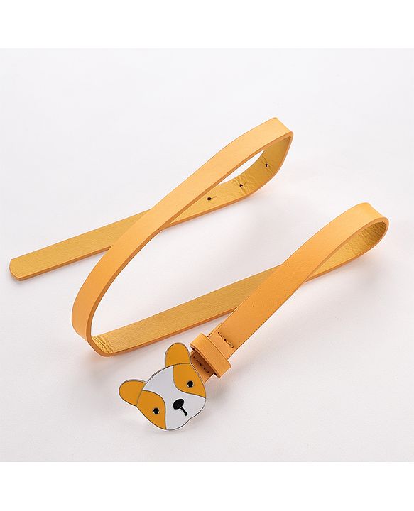Babyhug Belt With Buckle Closure Dog Shaped Free Size - Yellow