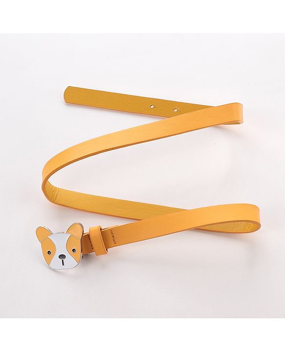 Babyhug Belt With Buckle Closure Dog Shaped Free Size - Yellow