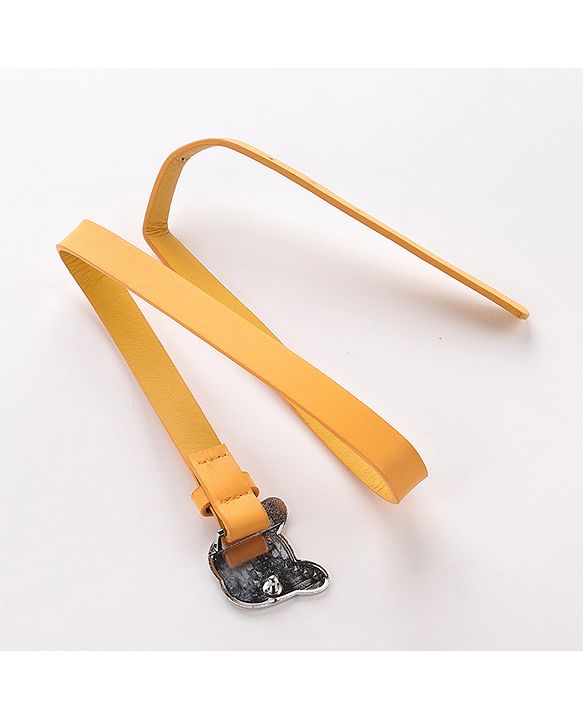 Babyhug Belt With Buckle Closure Dog Shaped Free Size - Yellow