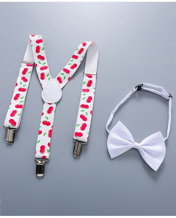 Babyhug Bow and Suspender Set - Multicolor