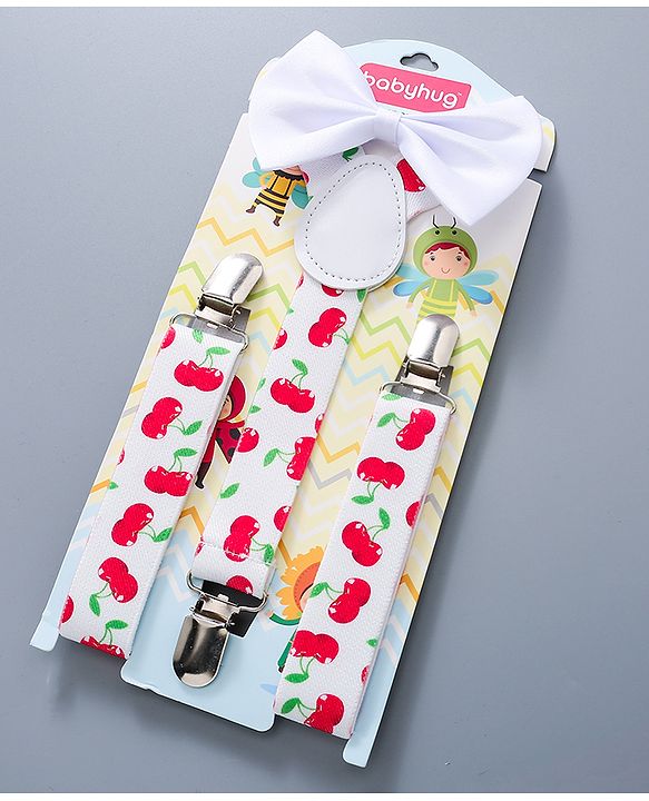 Babyhug Bow and Suspender Set - Multicolor