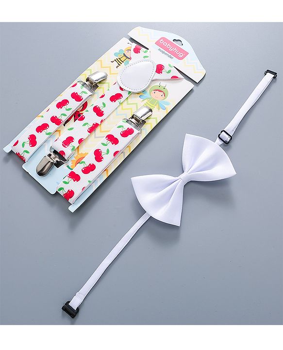 Babyhug Bow and Suspender Set - Multicolor