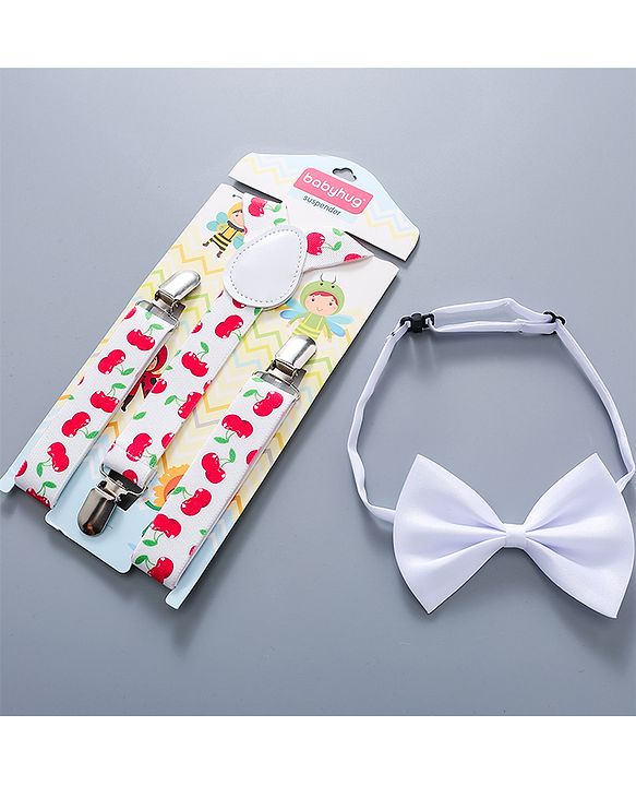 Babyhug Bow and Suspender Set - Multicolor