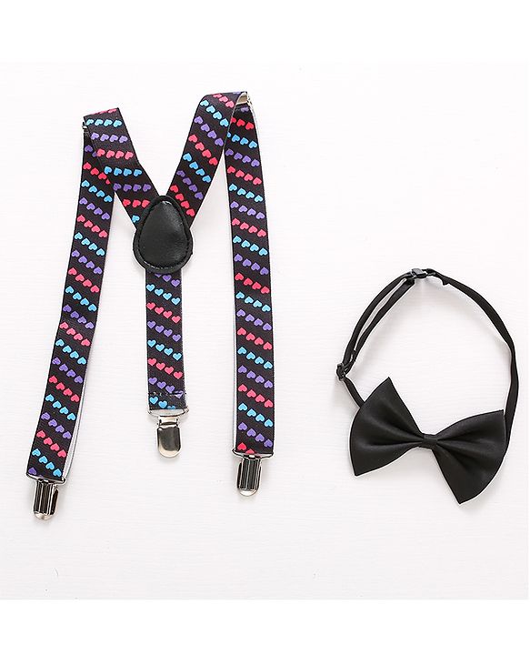 Pine Kids Bow and Suspender Set - Multicolor